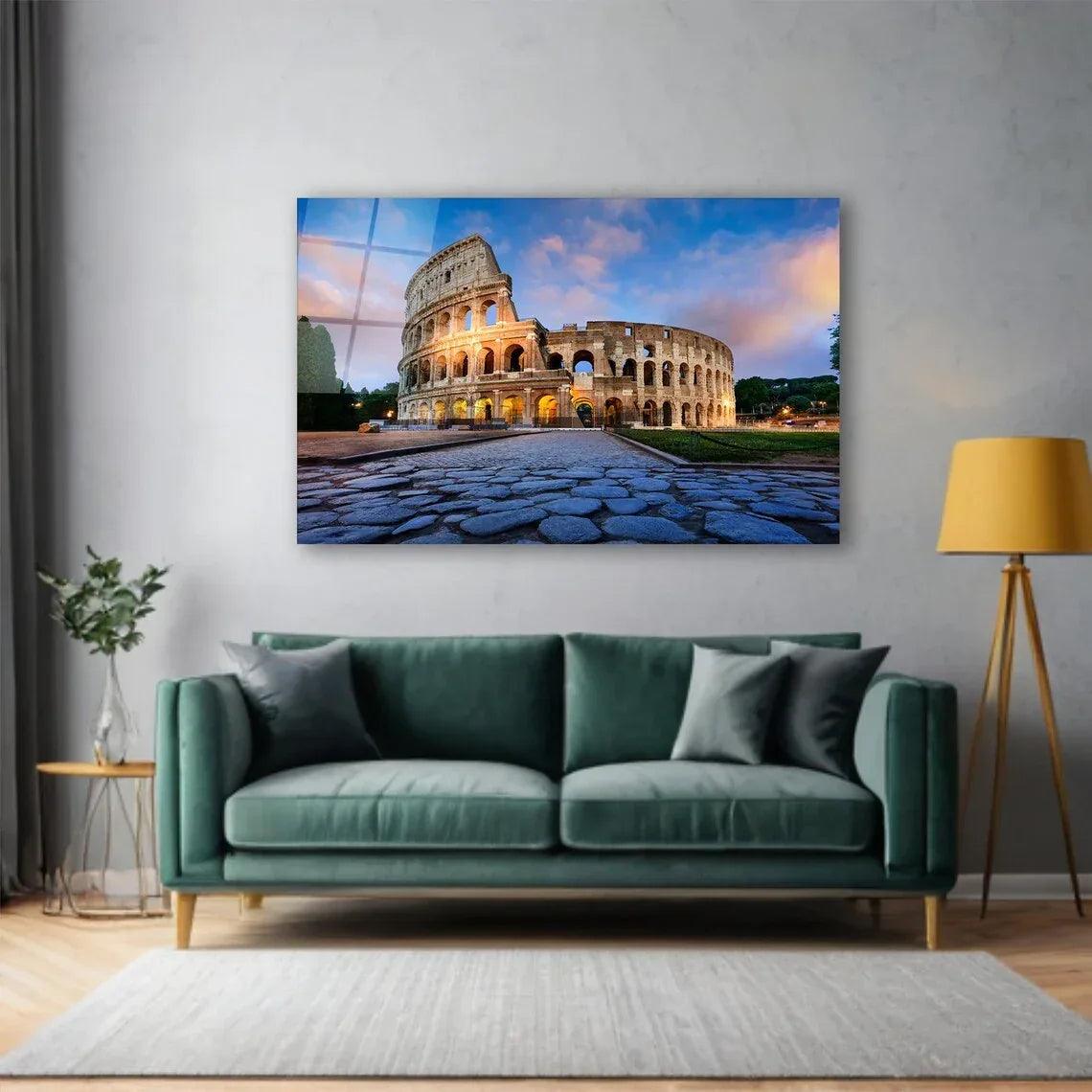 Colosseum Glass Wall Art - LUXARTDECO