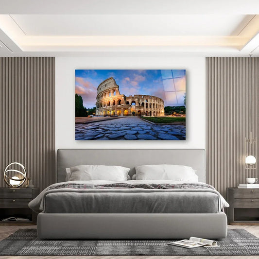 Colosseum Glass Wall Art - LUXARTDECO