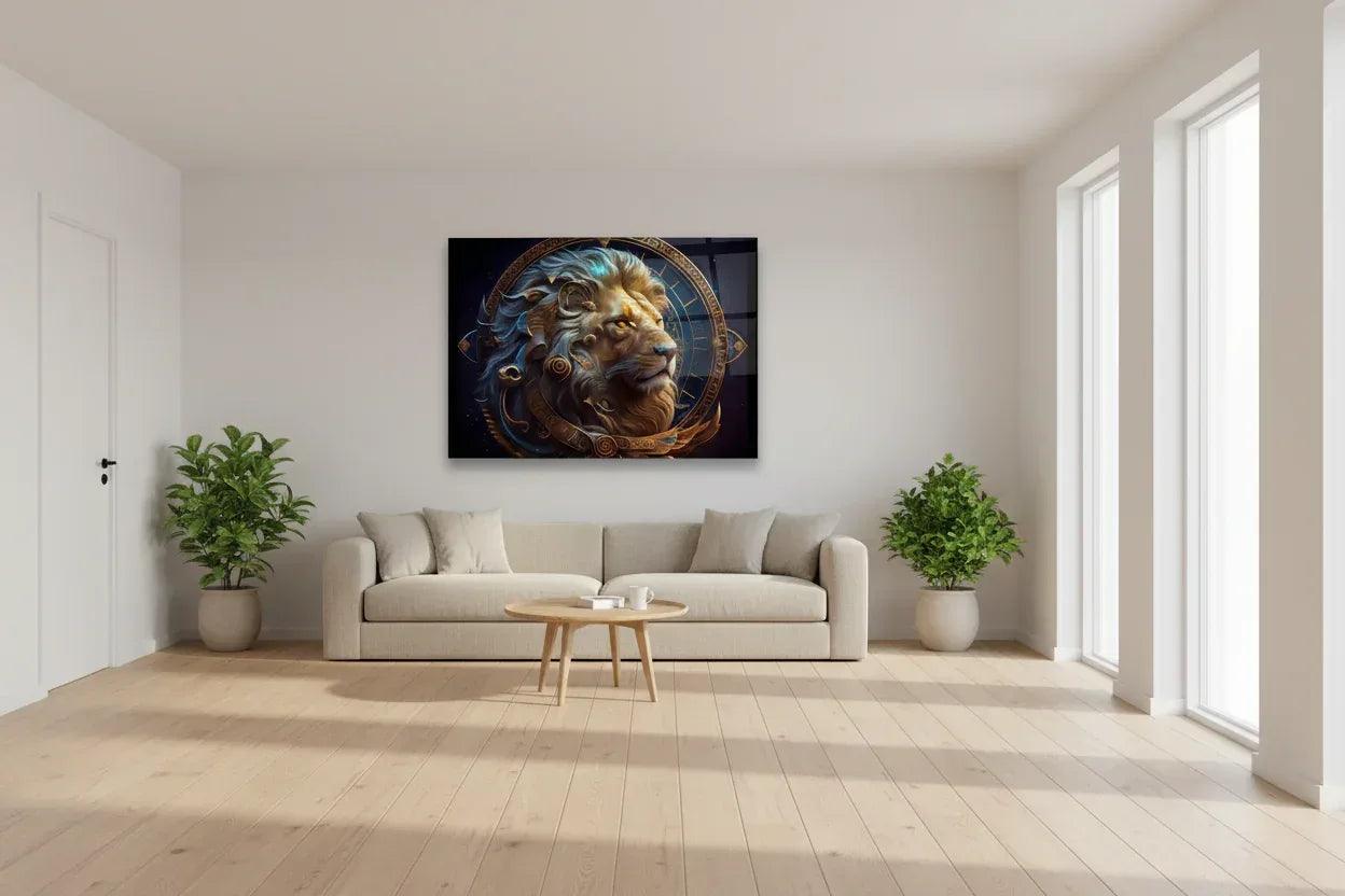 Lion Glass Wall Art - LUXARTDECO