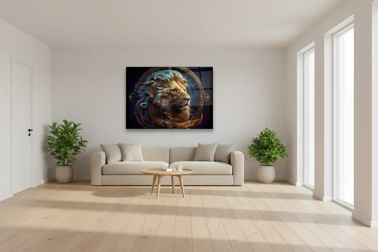 Lion Glass Wall Art - LUXARTDECO