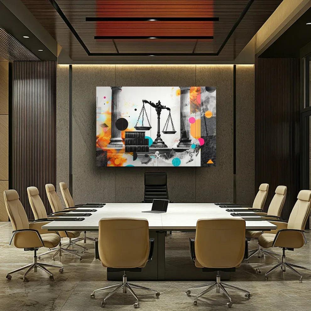 Goddess of Law Glass Wall Art - LUXARTDECO