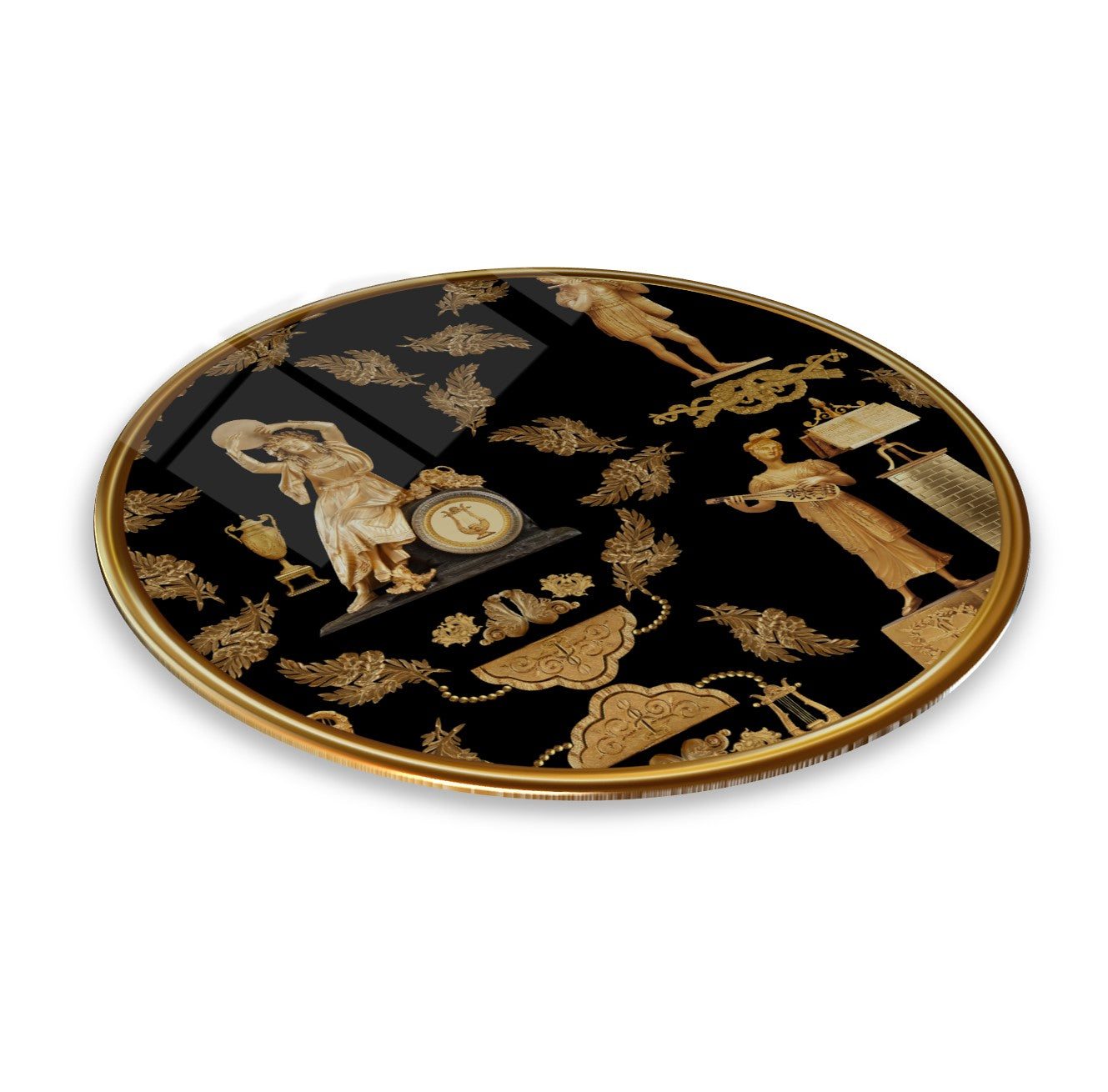 Black and Gold Glass Wall Art