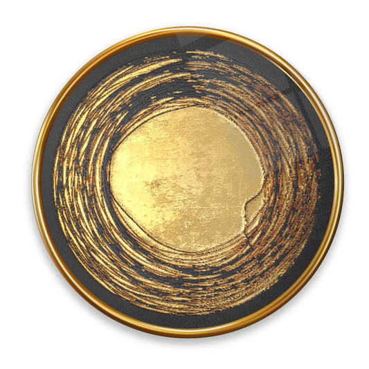 Abstract Gold Glass Wall Art