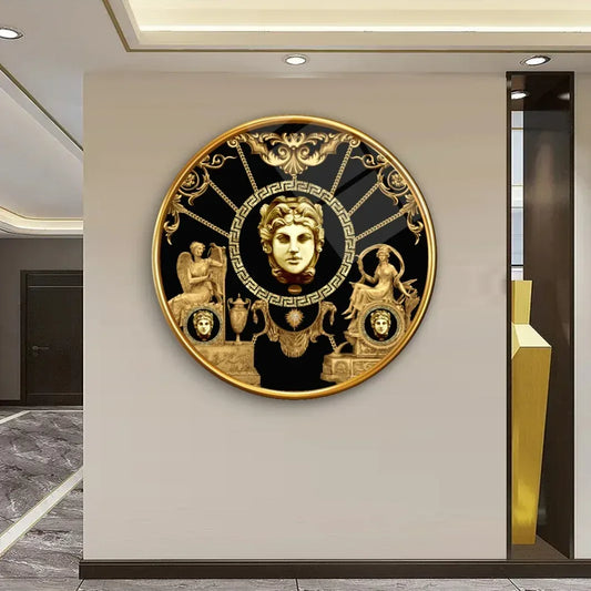 Black and Gold Glass Wall Art - LUXARTDECO