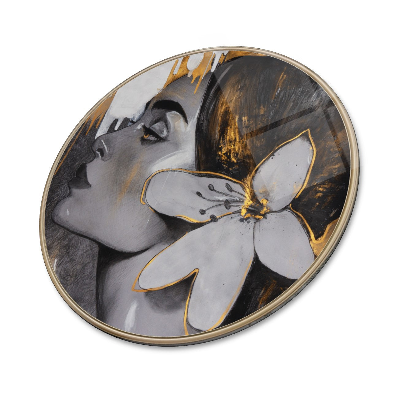 Lady Glass Wall Art