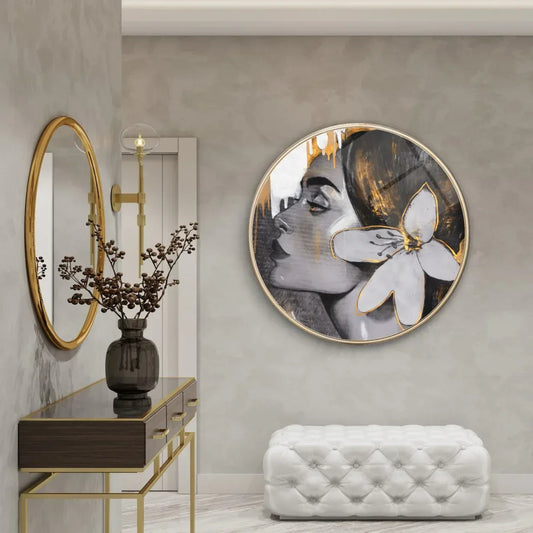 Lady Glass Wall Art - LUXARTDECO