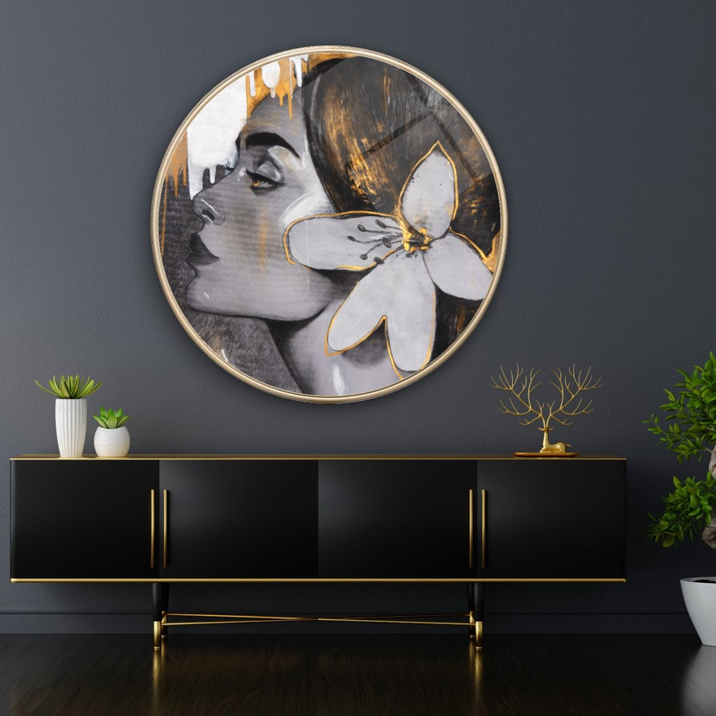 Lady Glass Wall Art