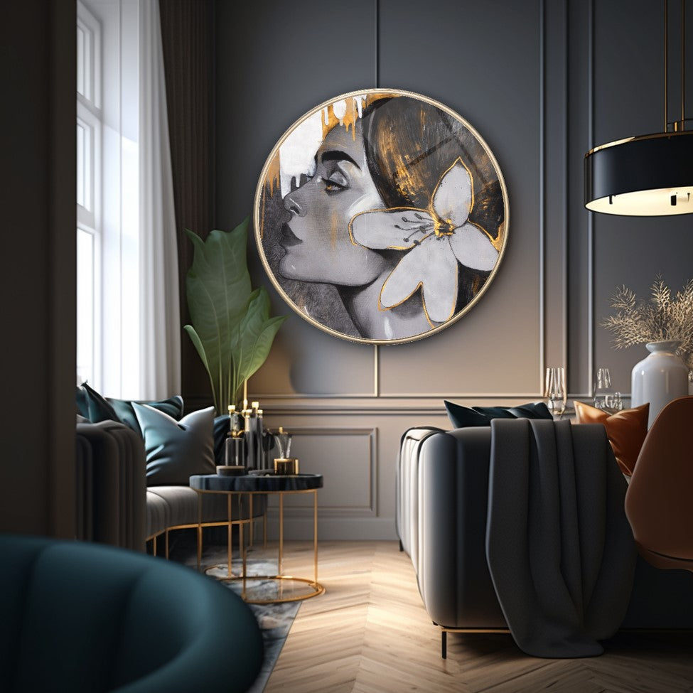 Lady Glass Wall Art