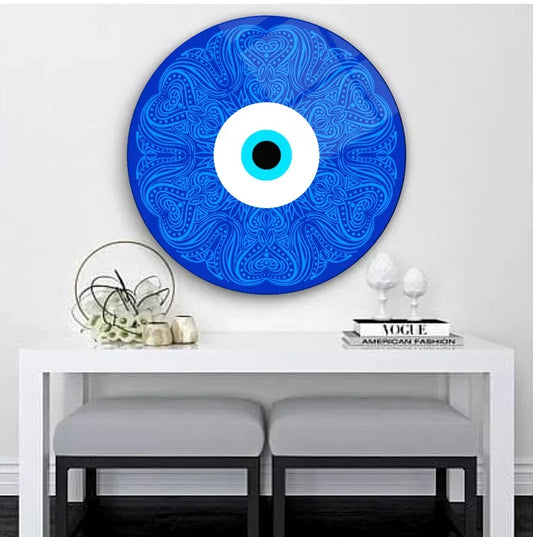 Evil Eye Glass Wall Art - LUXARTDECO
