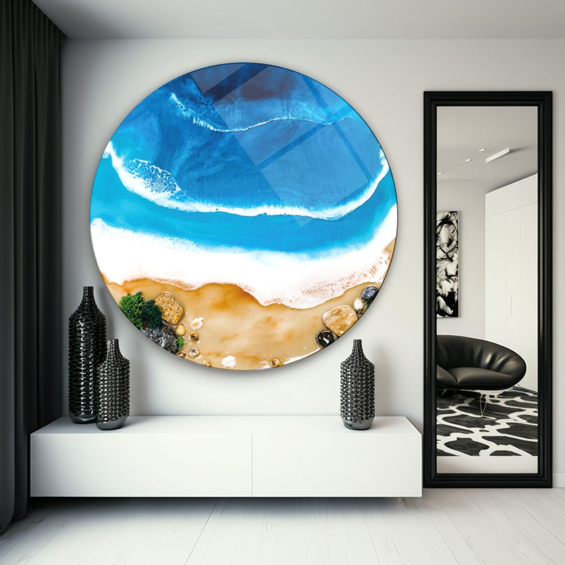 Art mural en verre de mer