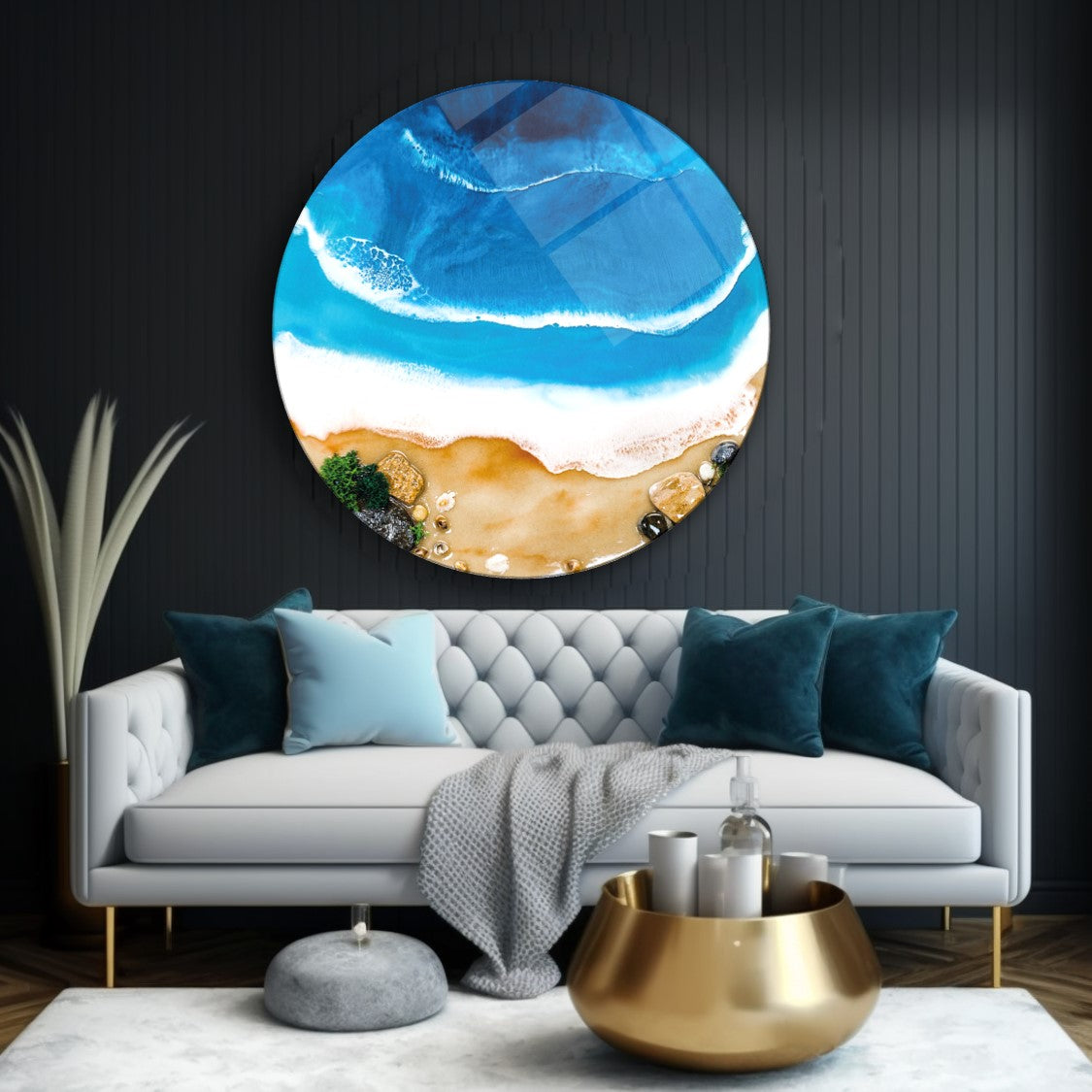 Art mural en verre de mer