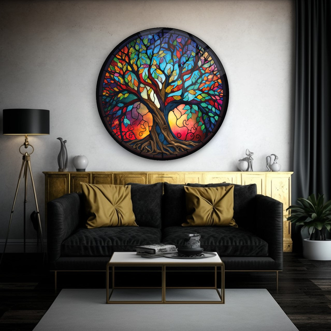 Décoration murale en verre Arbre de vie