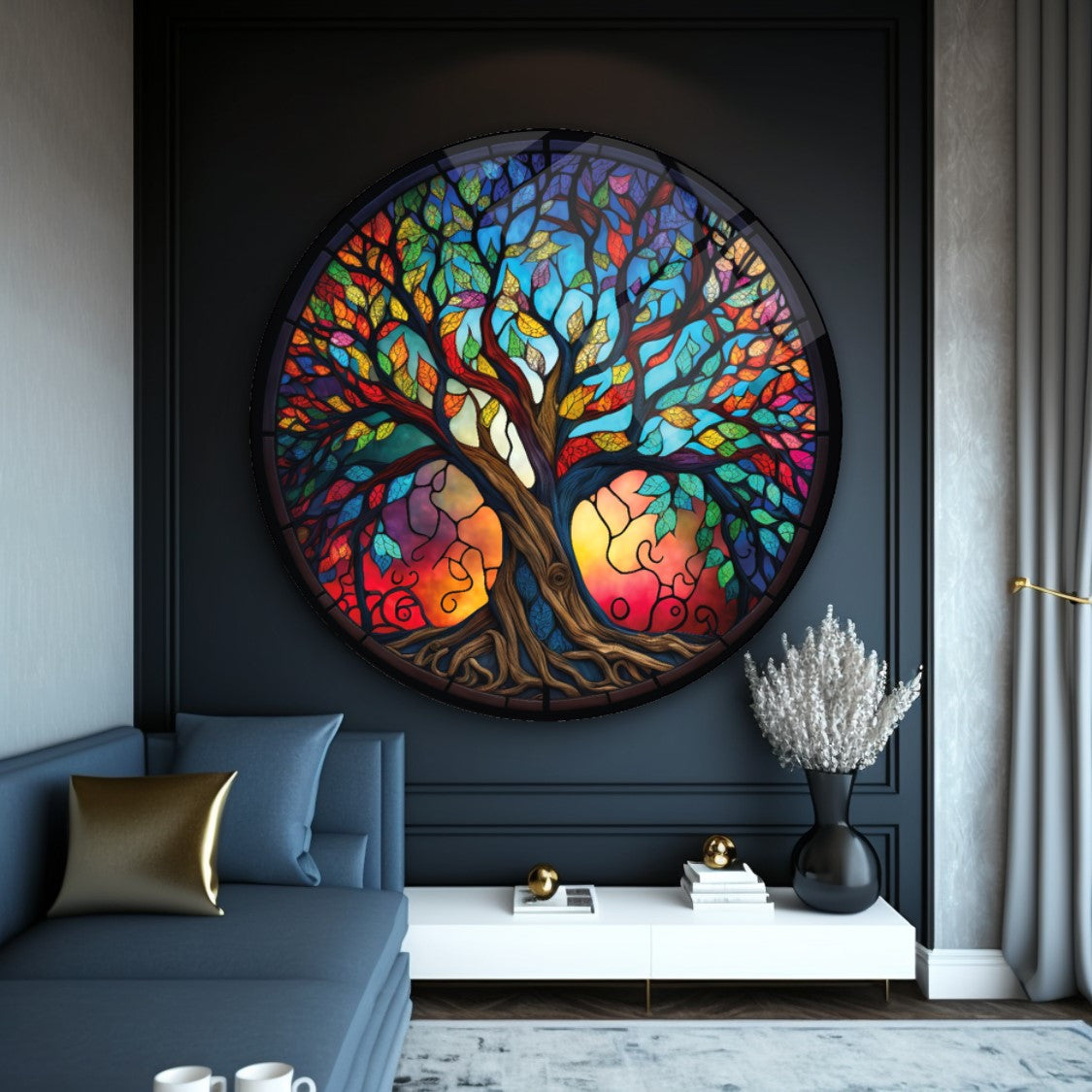 Décoration murale en verre Arbre de vie