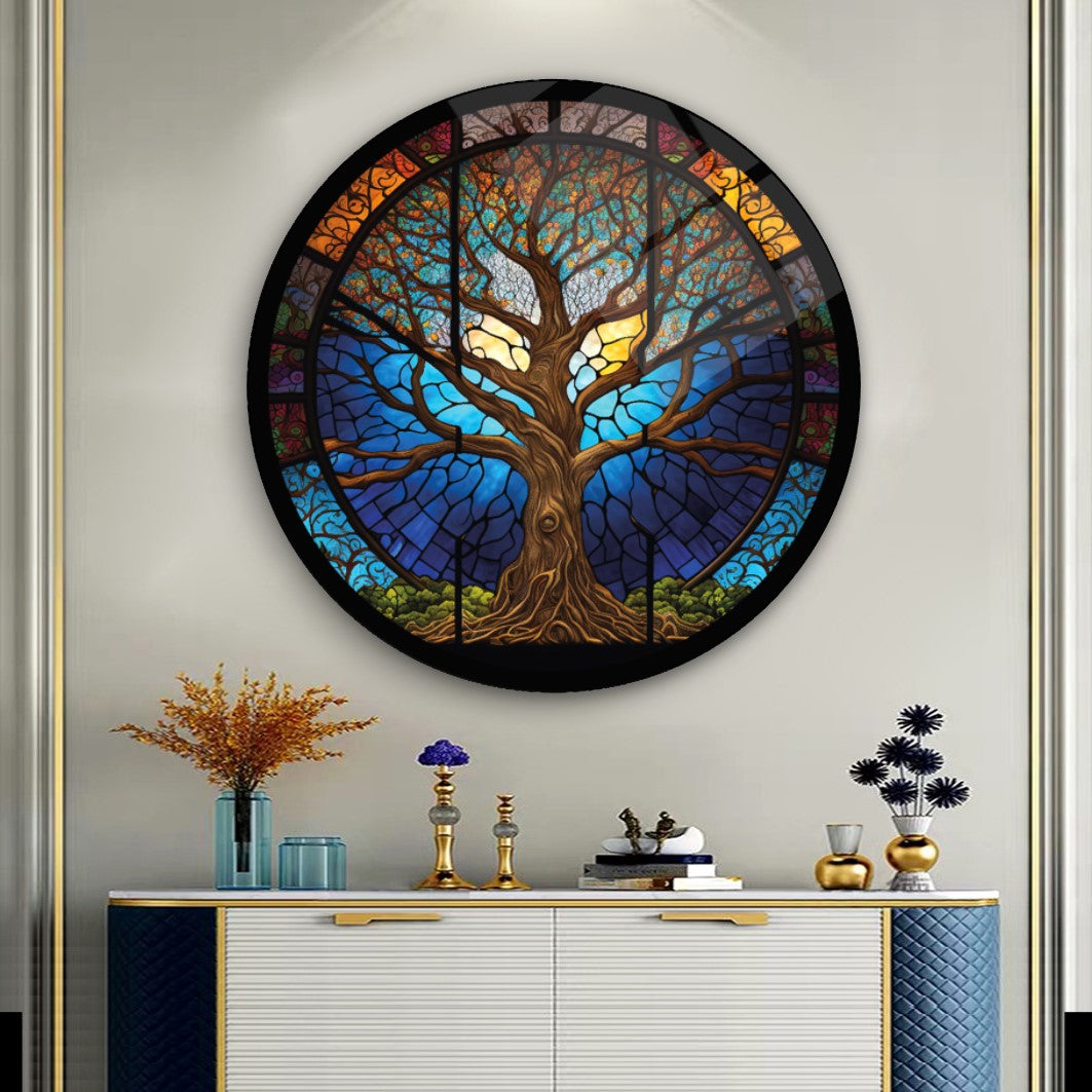 Décoration murale en verre Arbre de vie