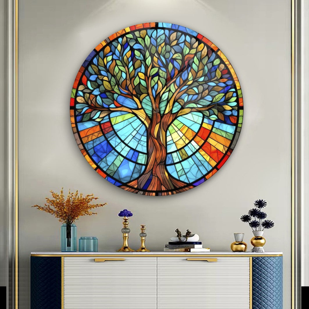 Décoration murale en verre Arbre de vie