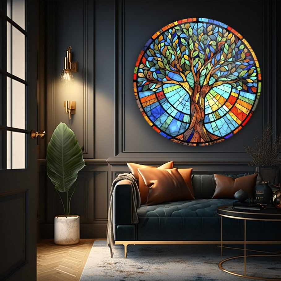 Décoration murale en verre Arbre de vie