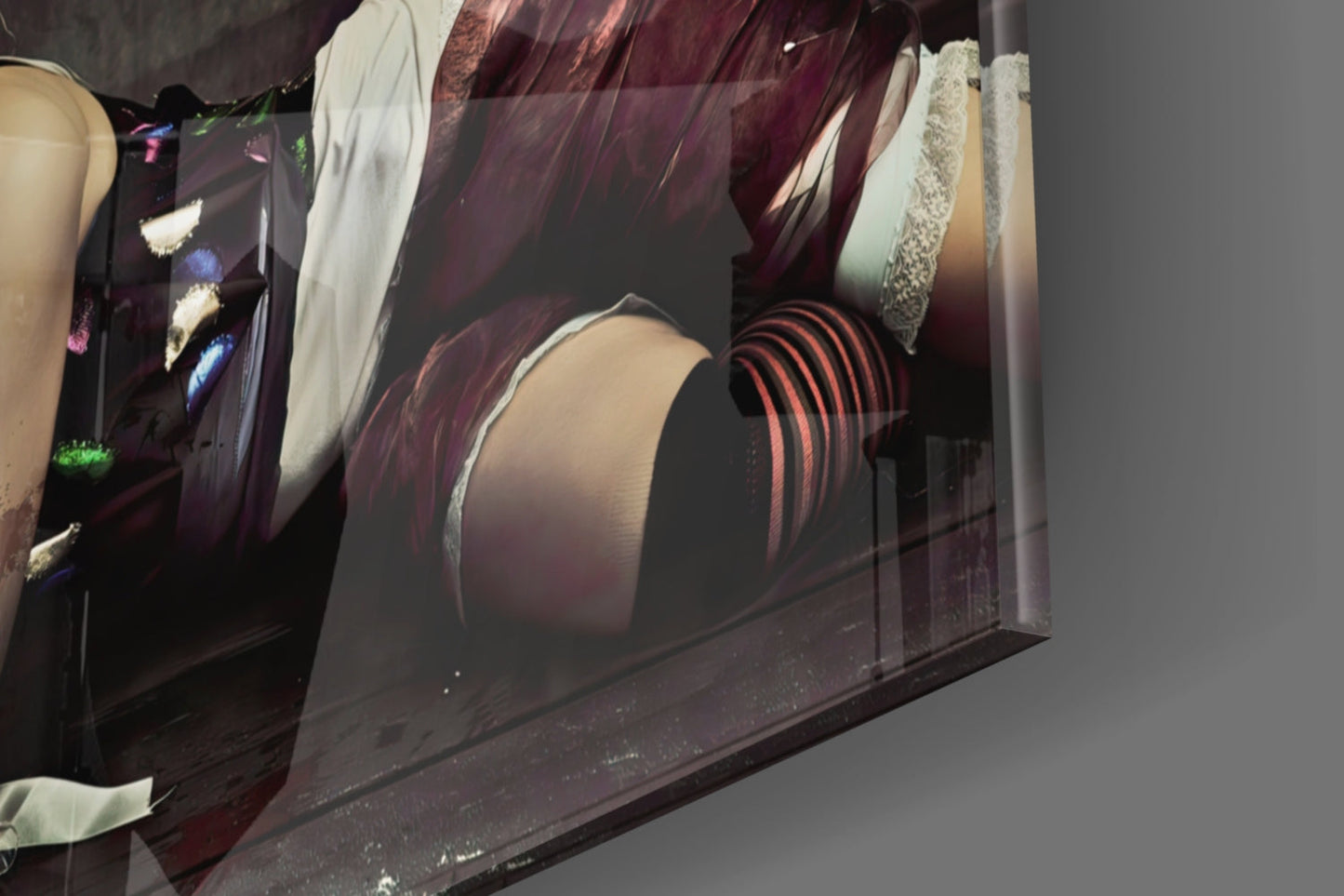 Female Clown Glass Wall Art