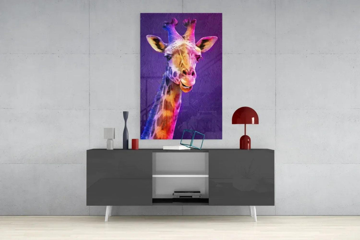 Giraffe Glass Wall Art - LUXARTDECO