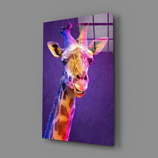 Giraffe Glass Wall Art - LUXARTDECO