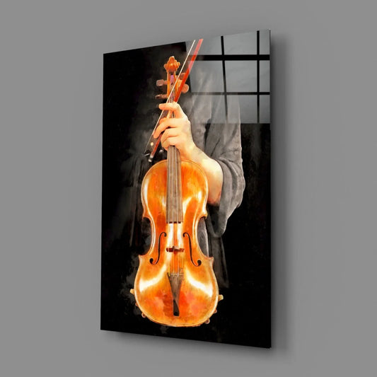 Violin Glass Wall Art - LUXARTDECO
