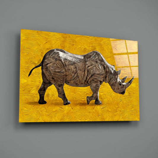 Rhino Glass Wall Art