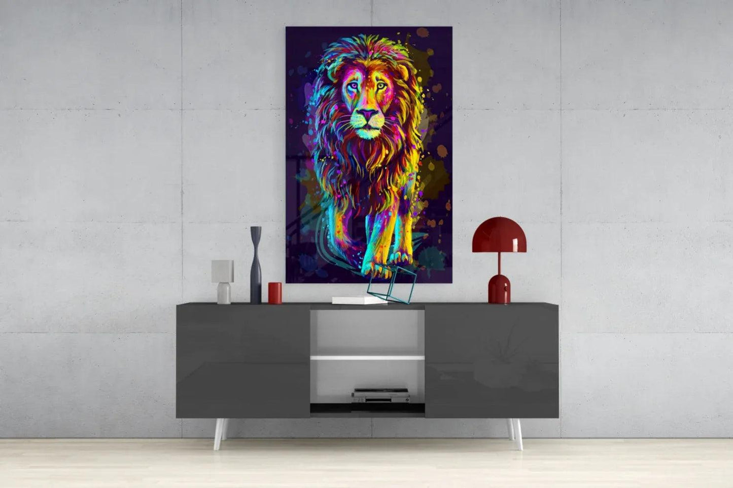 Lion Glass Wall Art - LUXARTDECO