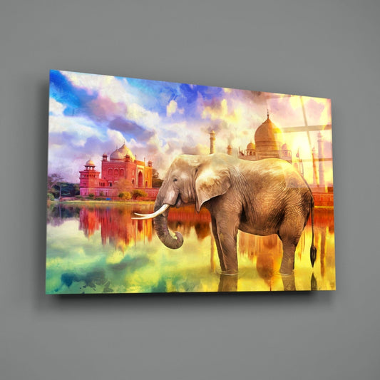 Elephant Glass Wall Art