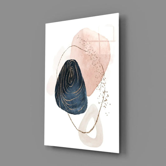 Abstract Shapes Glass Wall Art - LUXARTDECO