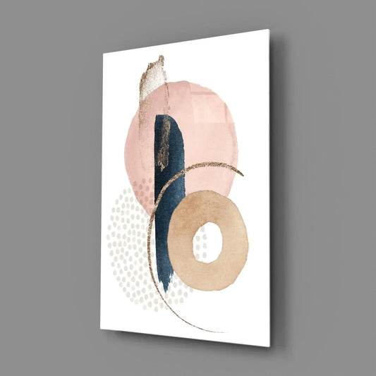 Abstract Shapes Glass Wall Art - LUXARTDECO