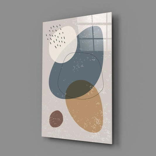 Abstract Shapes Glass Wall Art - LUXARTDECO