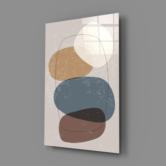 Abstract Shapes Glass Wall Art - LUXARTDECO