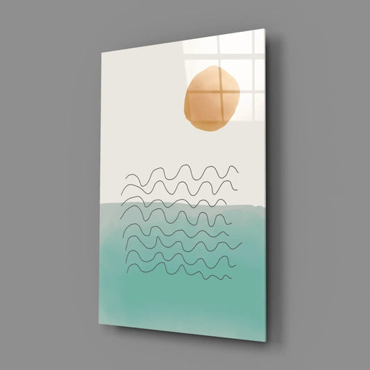 Abstract Shapes Glass Wall Art - LUXARTDECO