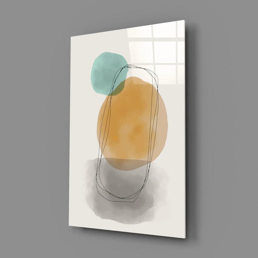 Abstract Shapes Glass Wall Art - LUXARTDECO
