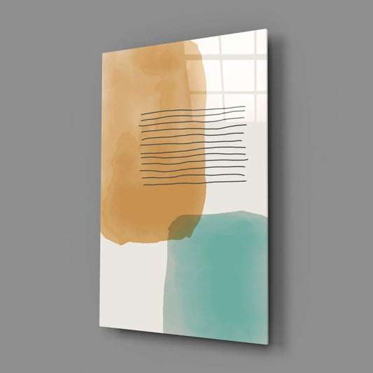 Abstract Shapes Glass Wall Art - LUXARTDECO