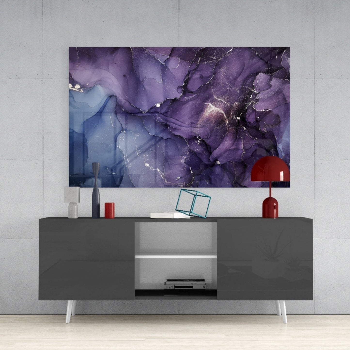 Abstract Depth Glass Wall Art