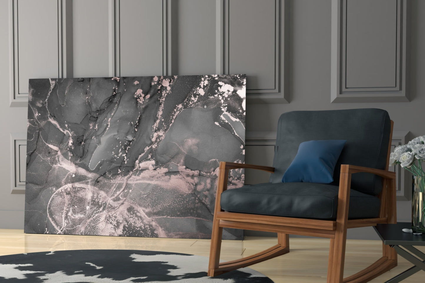 Abstract Depth Glass Wall Art