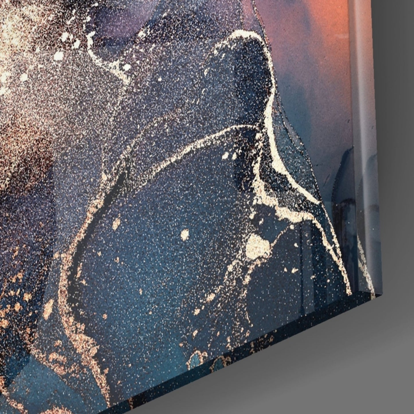 Abstract Depth Glass Wall Art