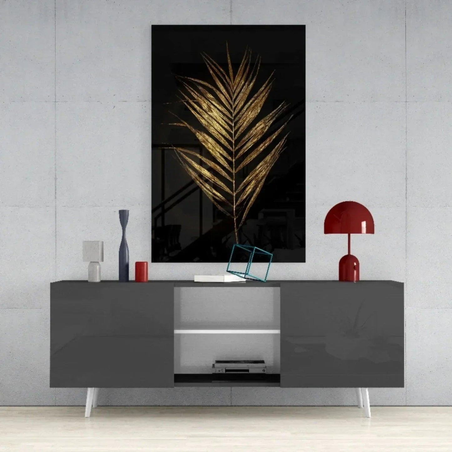 Feather Glass Wall Art - LUXARTDECO