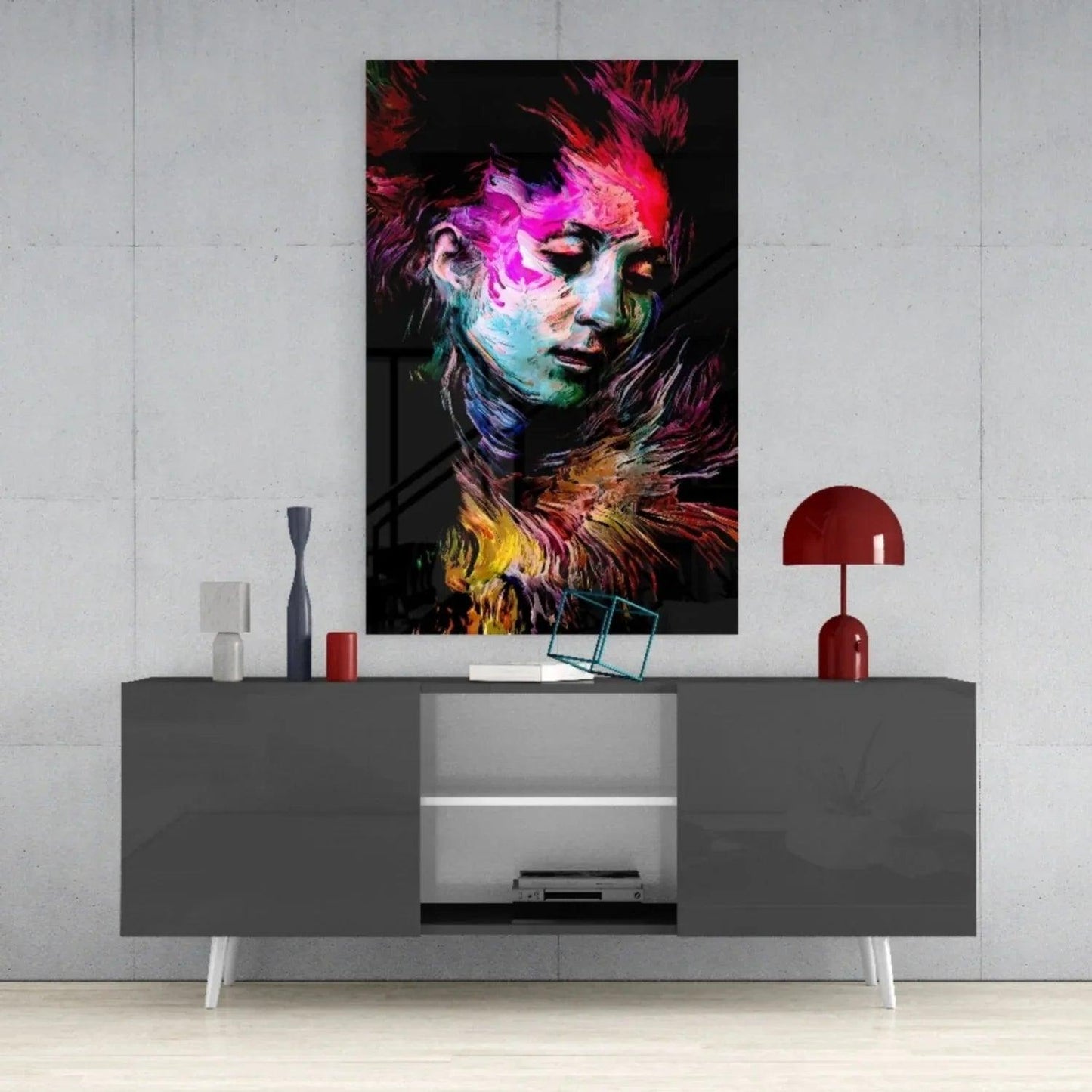 Colorful Thoughts Glass Wall Art - LUXARTDECO