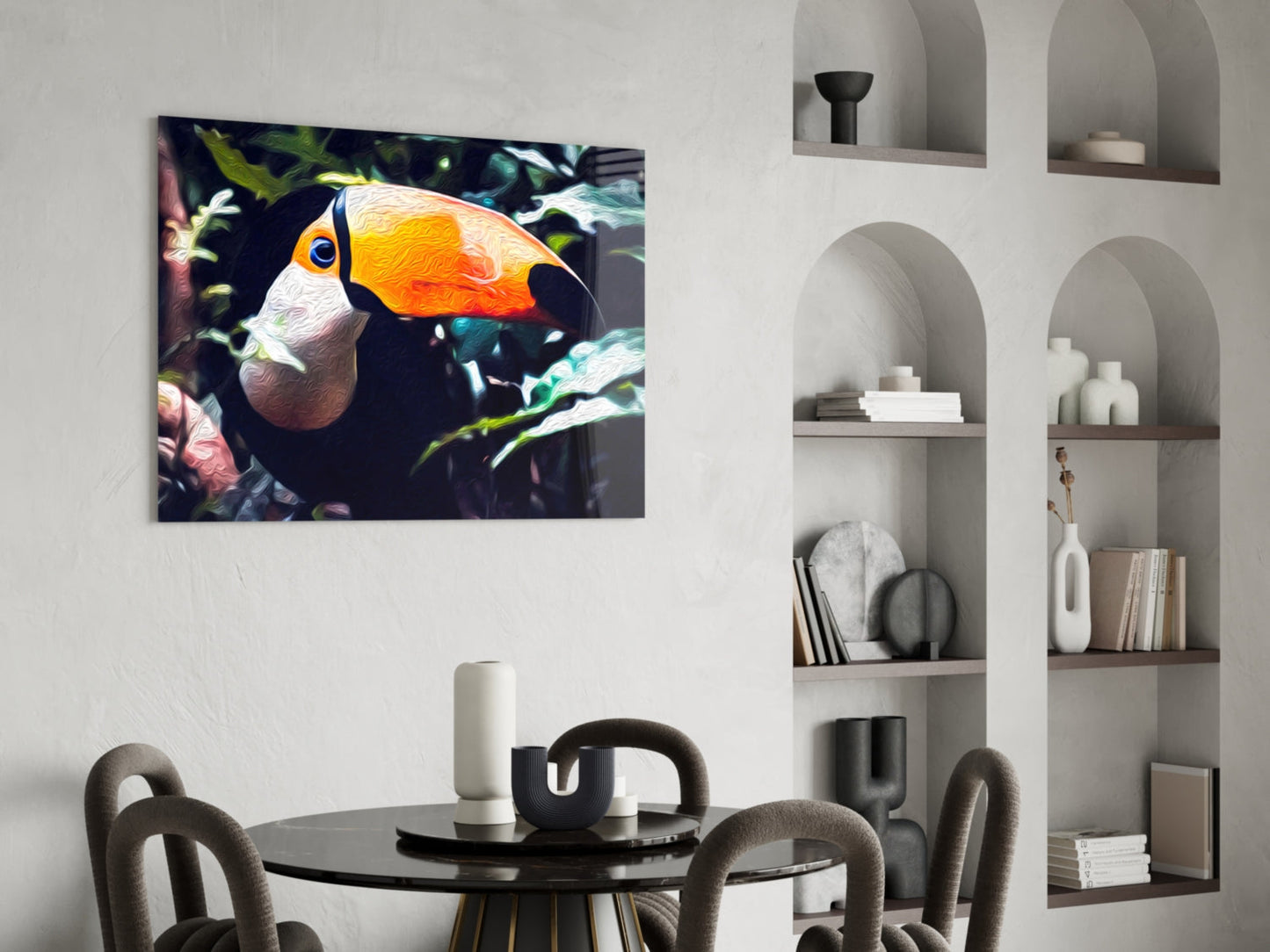 Toco Toucan Glass Wall Art