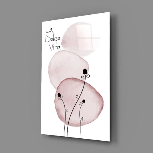 La Dolce Vita Glass Wall Art - LUXARTDECO