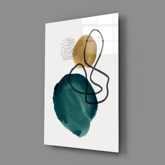 Abstract Shapes Glass Wall Art - LUXARTDECO