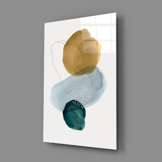 Abstract Shapes Glass Wall Art - LUXARTDECO