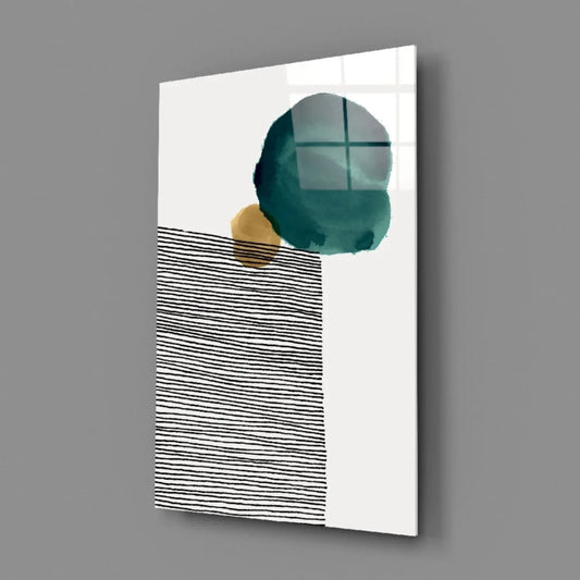 Abstract Shapes Glass Wall Art - LUXARTDECO