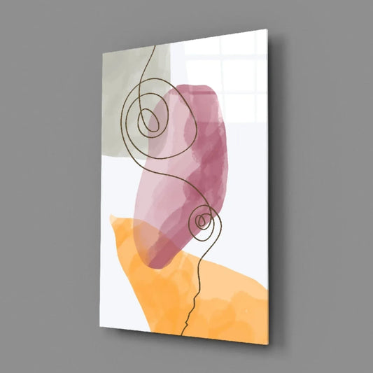 Abstract Shapes Glass Wall Art - LUXARTDECO
