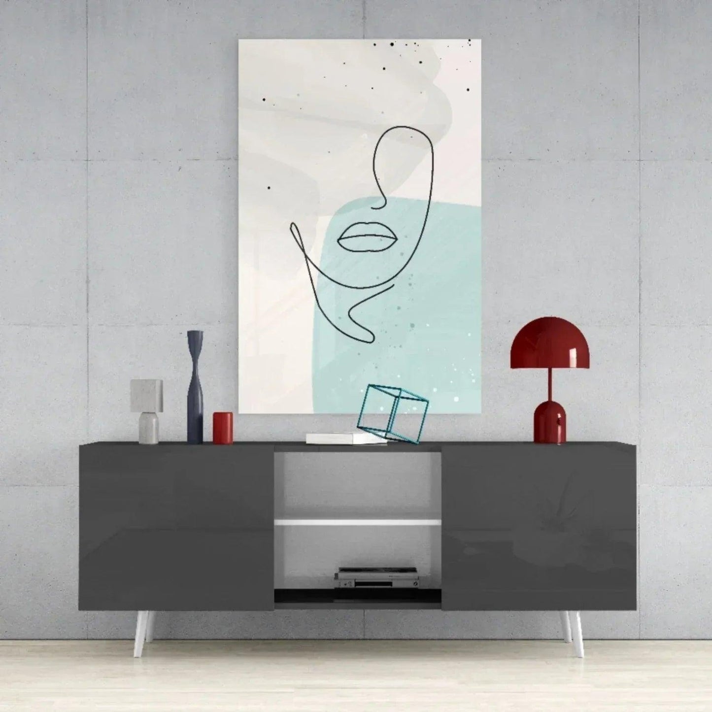 Abstract Shapes Glass Wall Art - LUXARTDECO