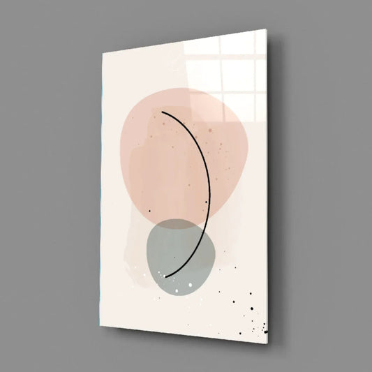 Abstract Shapes Glass Wall Art - LUXARTDECO
