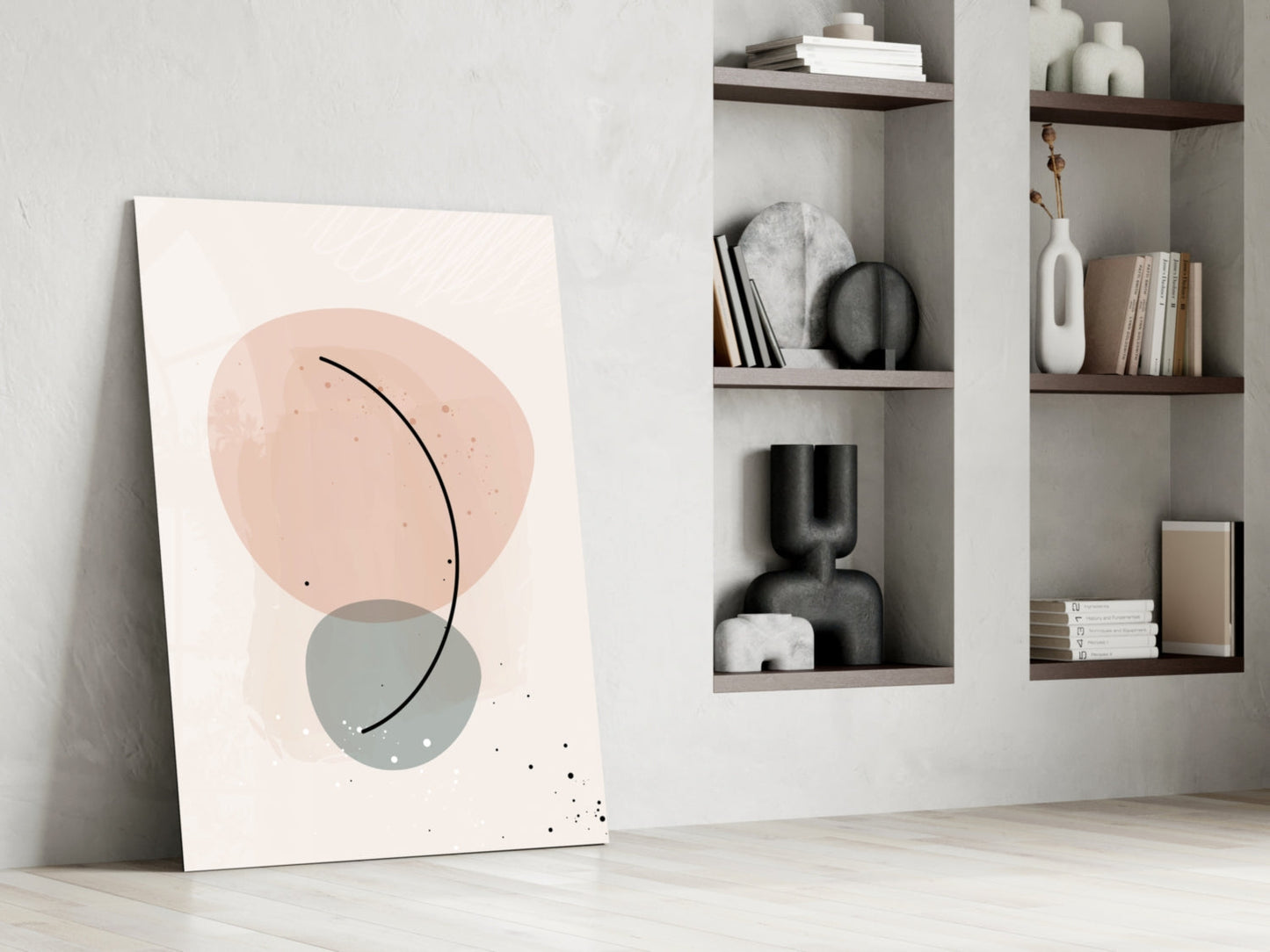 Abstract Shapes Glass Wall Art