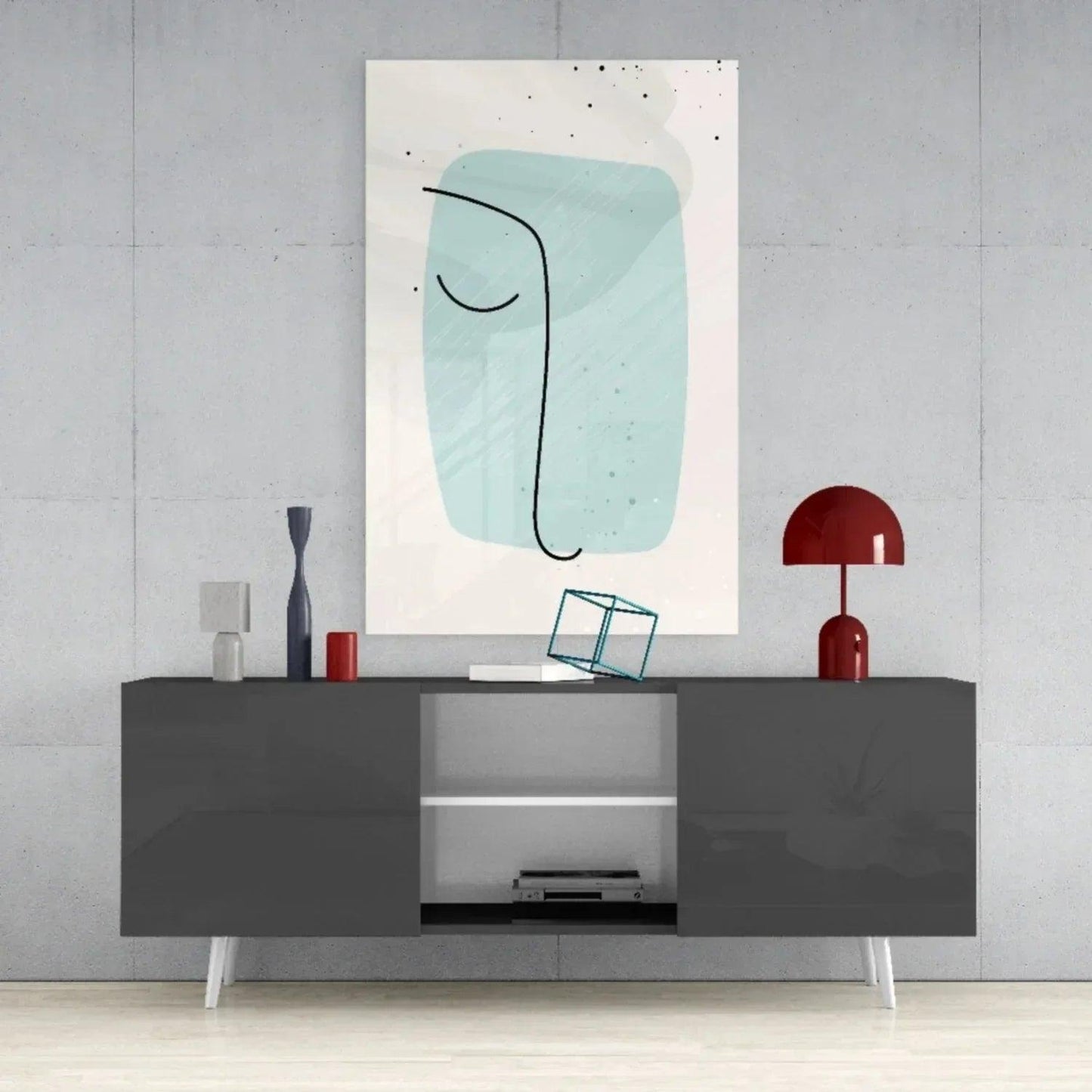 Abstract Shapes Glass Wall Art - LUXARTDECO