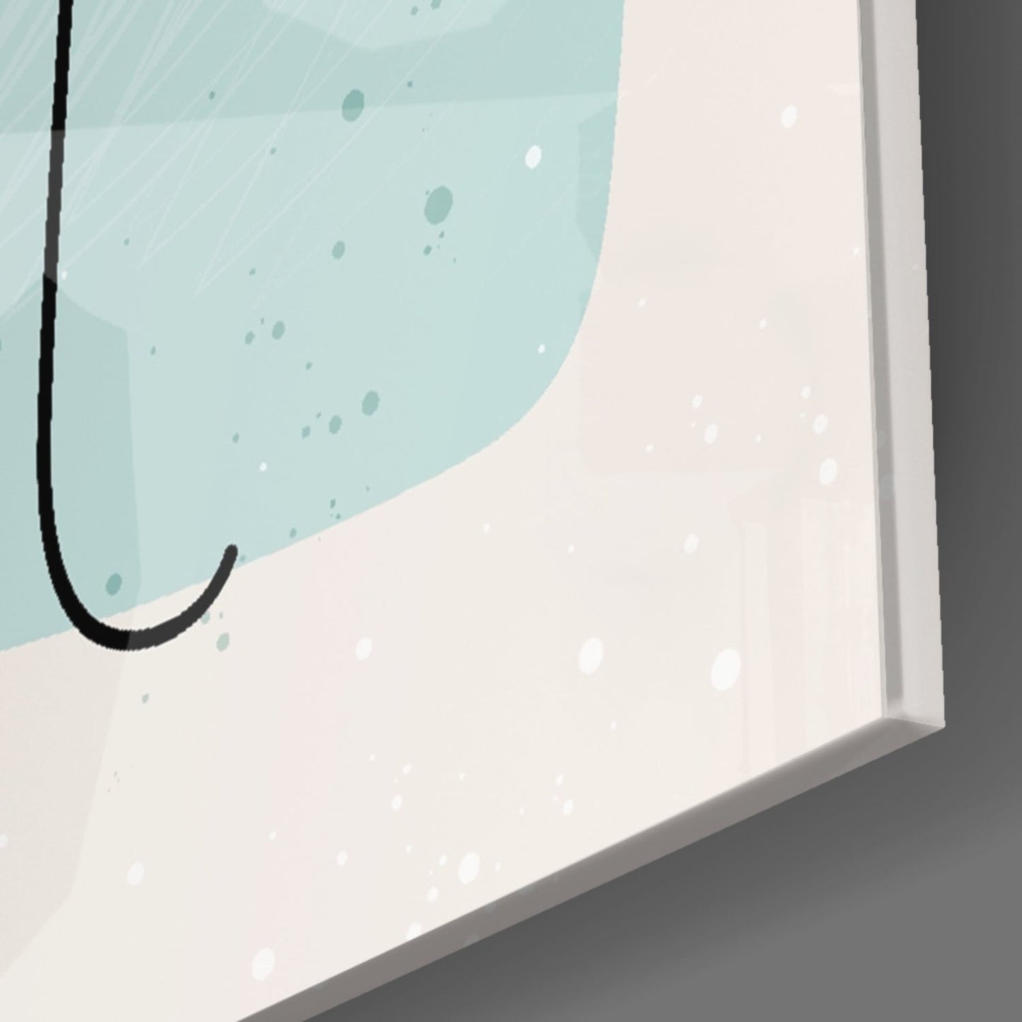 Abstract Shapes Glass Wall Art
